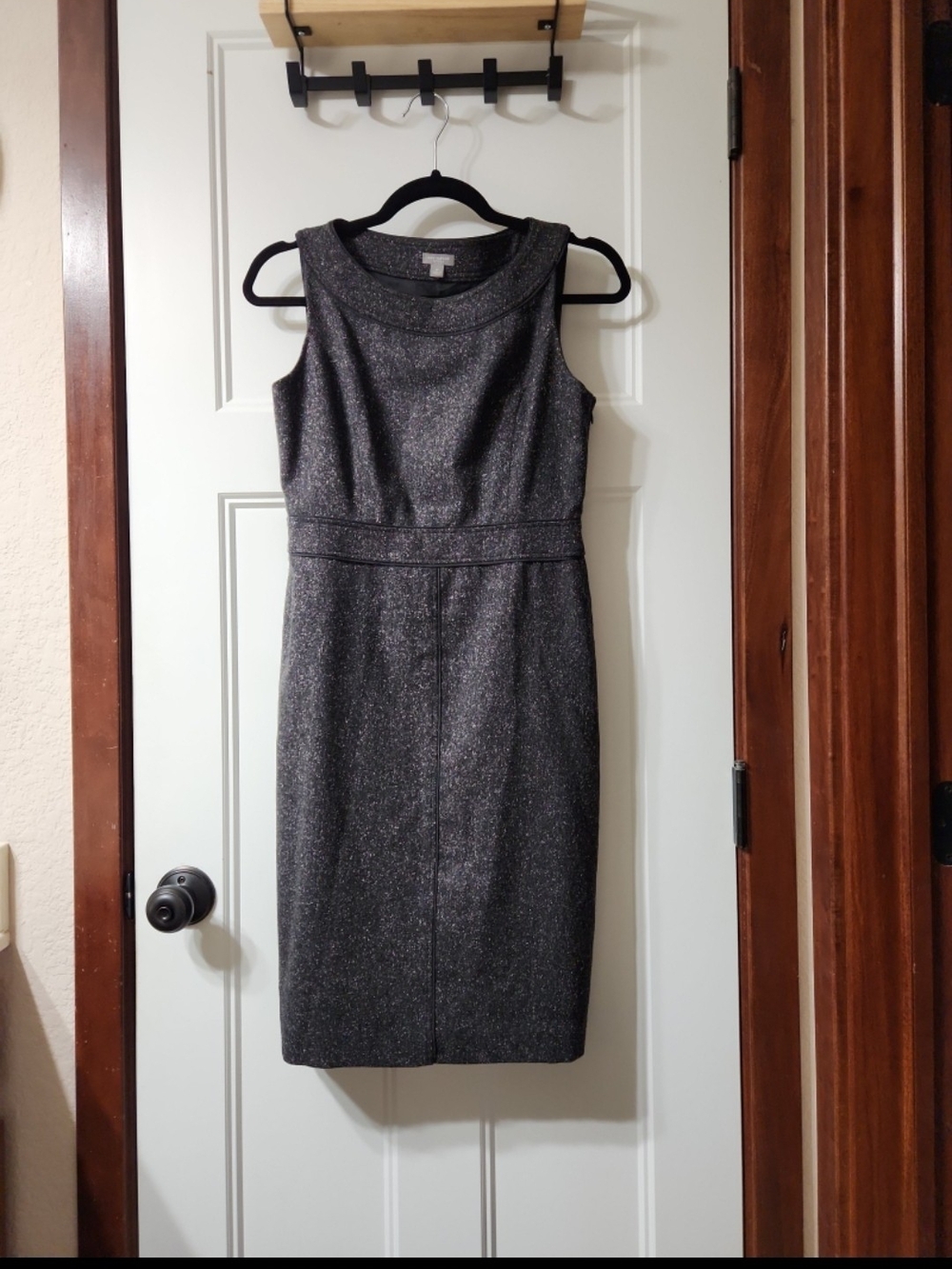 Ann Taylor Black Wool Sheath Dress